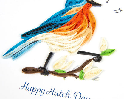 Quilled Happy Hatch Day Birthday Card