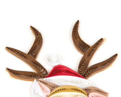 Quilled Holiday Cat Greeting Card