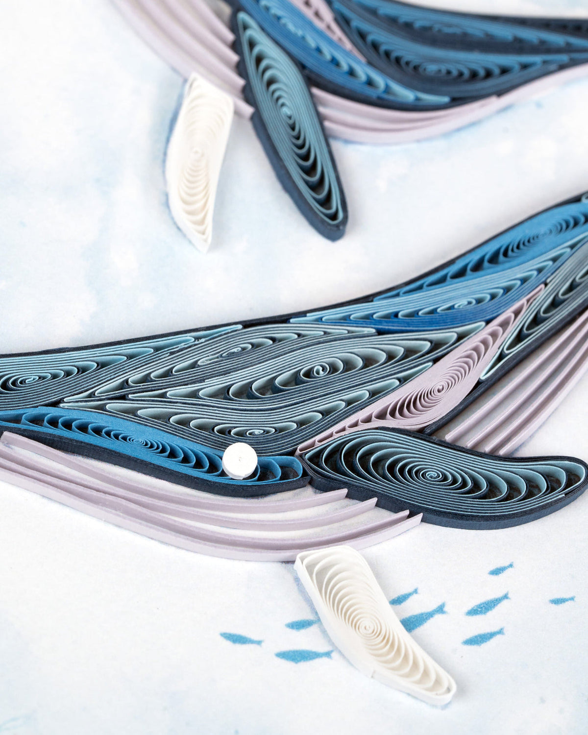 Quilled Humpback Whales Greeting Card