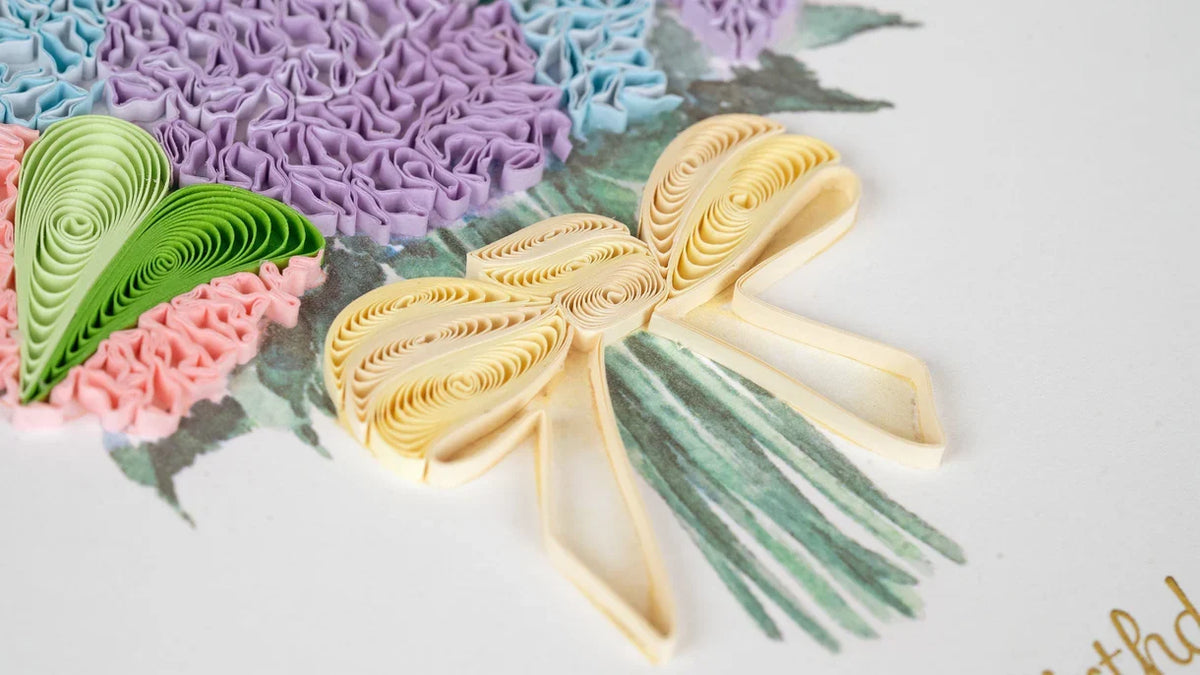 Quilled Hydrangea Bouquet Birthday Card