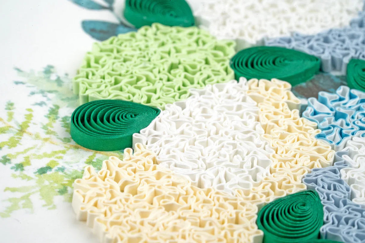 Quilled Hydrangea Wedding Bouquet Greeting Card