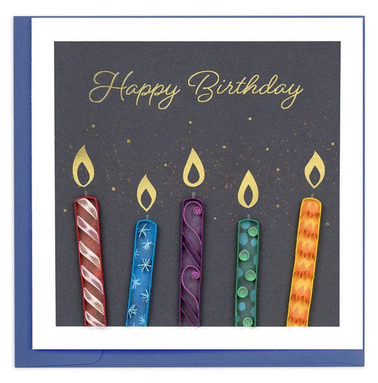 Quilled Make-a-Wish Candles Greeting Card