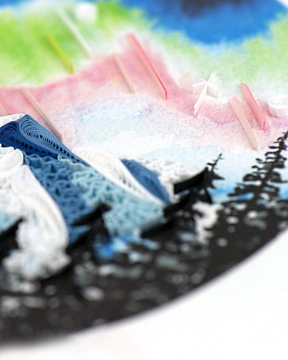Quilled Northern Lights Greeting Card