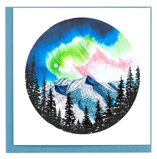 Quilled Northern Lights Greeting Card