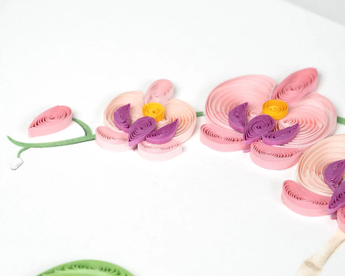Quilled Potted Orchid Greeting Card