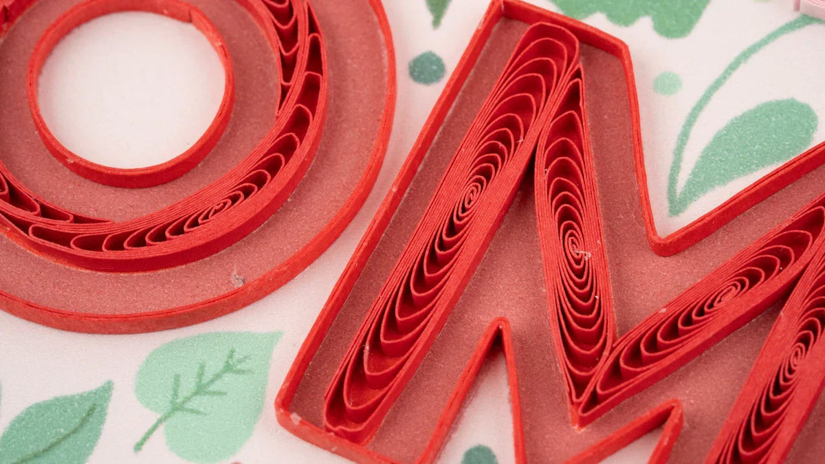 Quilled Strawberry MOM Greeting Card