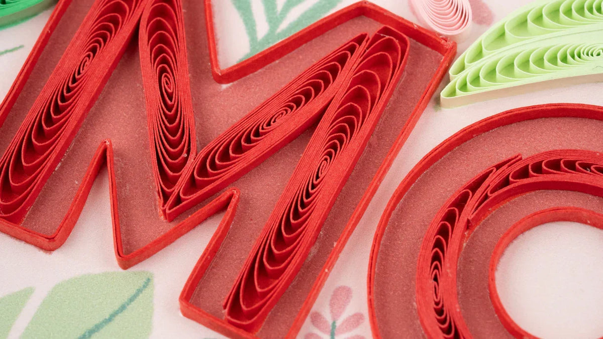 Quilled Strawberry MOM Greeting Card