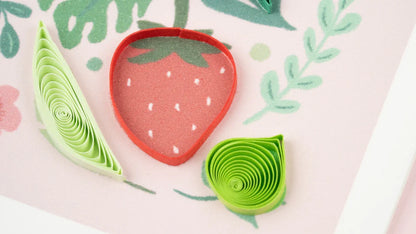 Quilled Strawberry MOM Greeting Card
