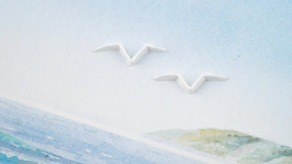 Quilled Two Boats on the Shore Greeting Card