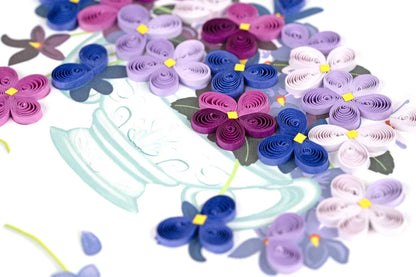 Quilled Violet Bouquet Greeting Card