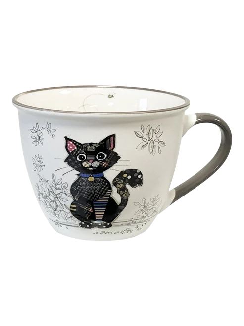 Black Cat Latte Mug
