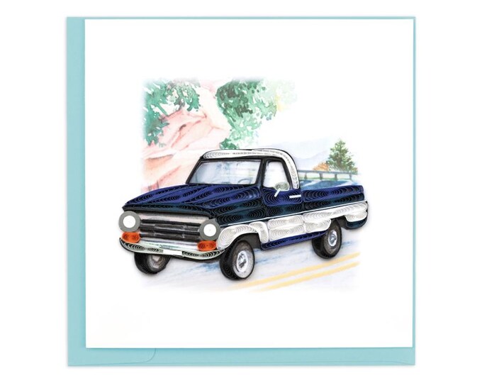 Quilled Pickup Truck Greeting Card