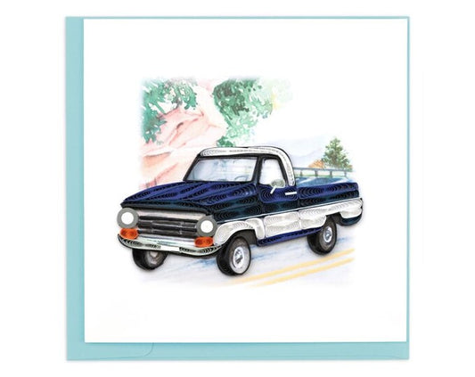 Quilled Pickup Truck Greeting Card