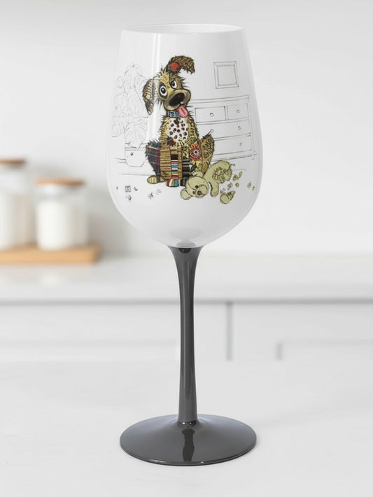 Murphy Mutt Wine Glass