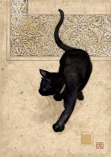 Bug Art Black Cat