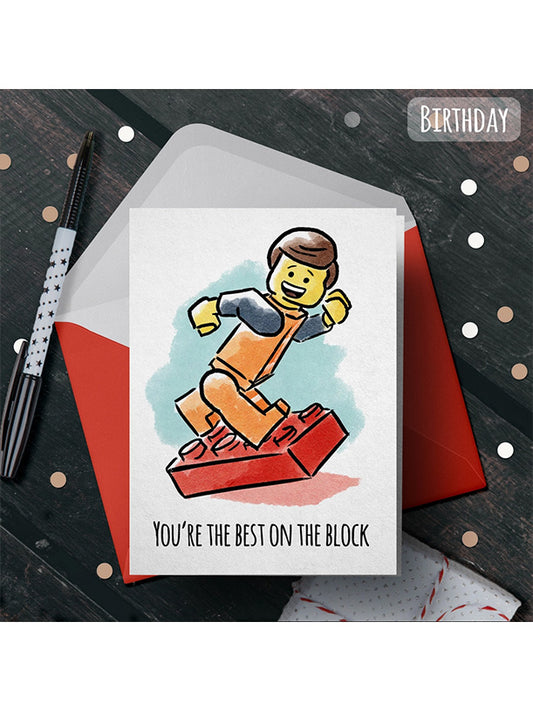 Lego Emmet Birthday Card