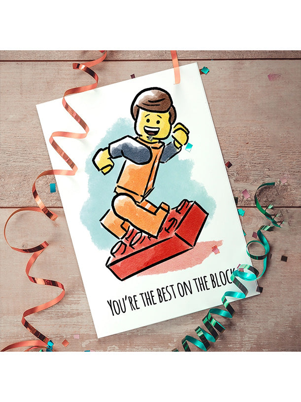 Lego Emmet Birthday Card