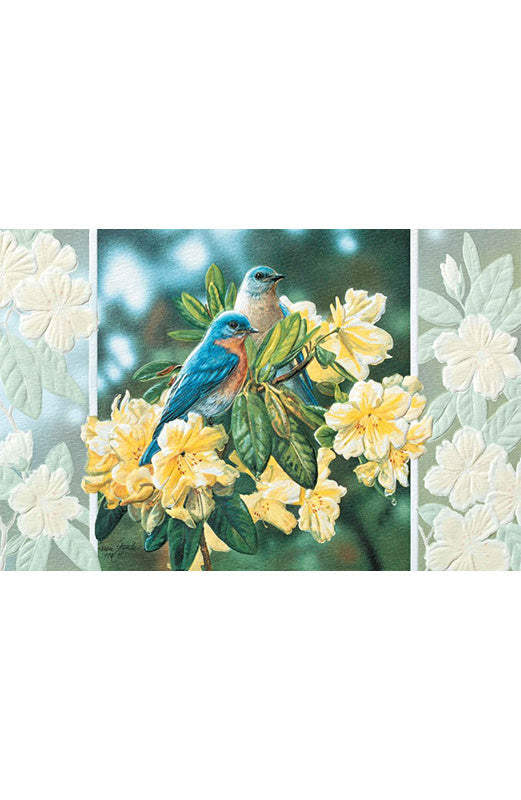 PP Get Well Card Bluebirds In Rhododendren