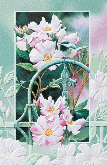 PP Think of You Card Wild Rose Chickadee