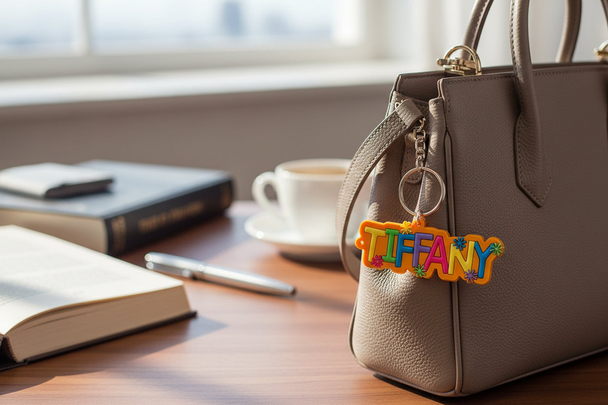 Colourful Name Keychain Tiffany (Orange)