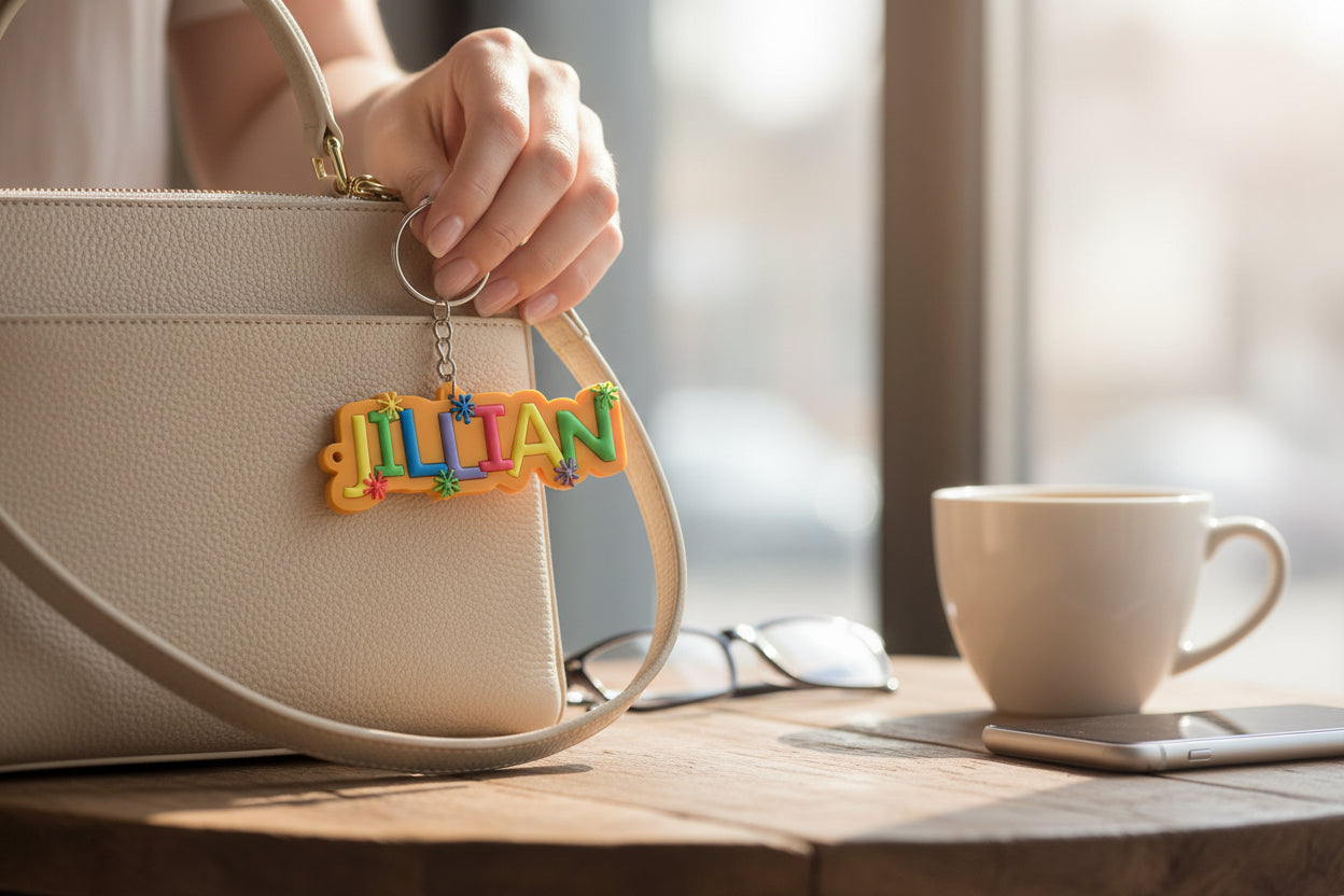 Colourful Name Keychain Jillian (Orange)