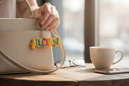 Colourful Name Keychain Jillian (Orange)