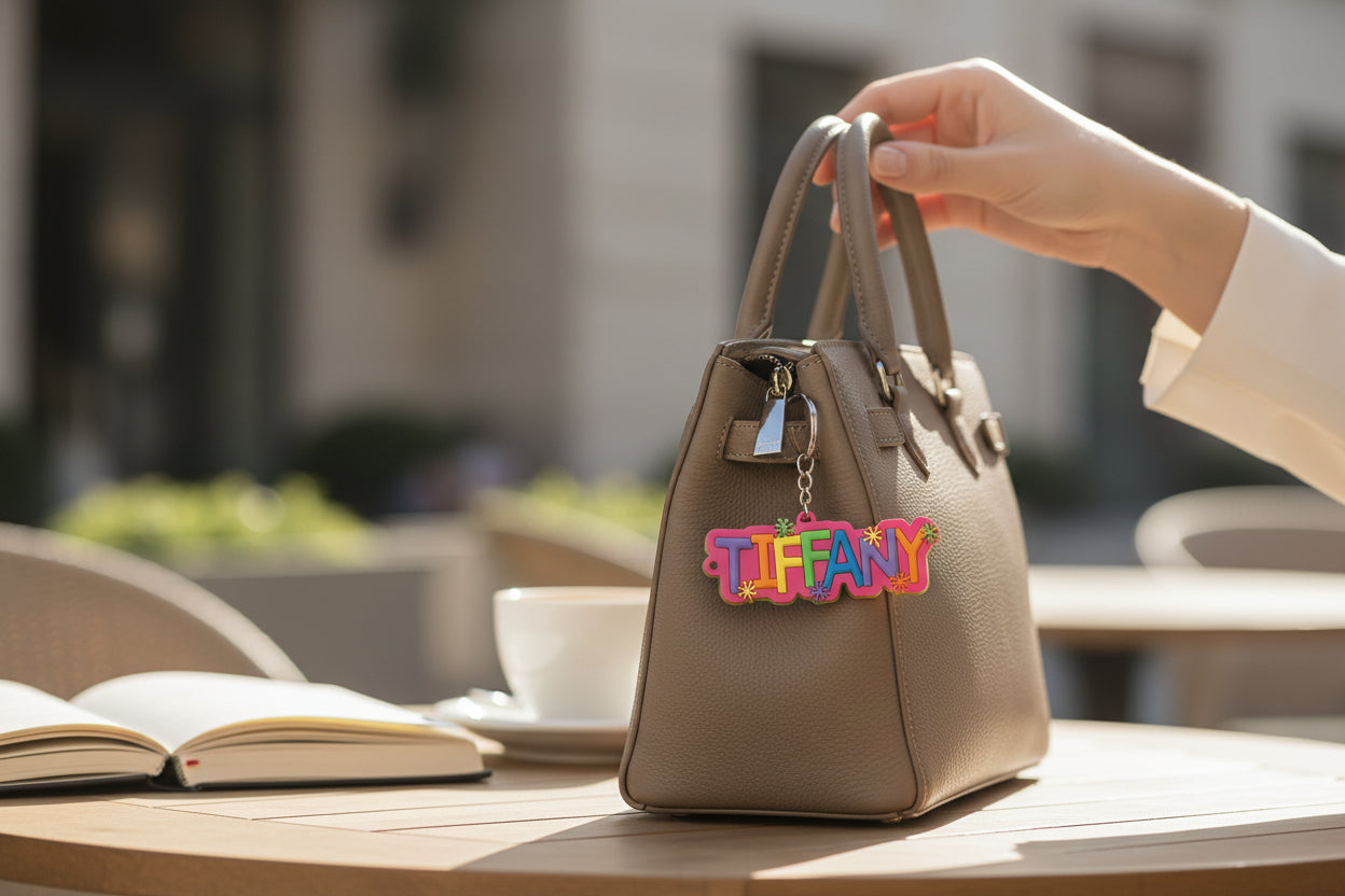 Colourful Name Keychain Tiffany (Pink)