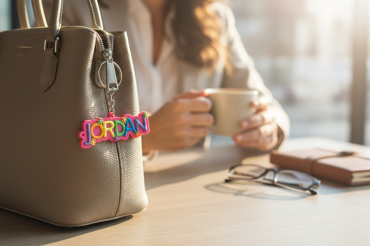 Colourful Name Keychain Jordan (Pink)