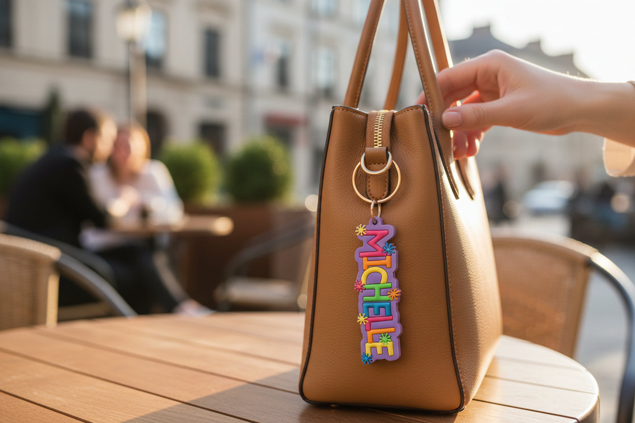 Colourful Name Keychain Michelle (Purple)