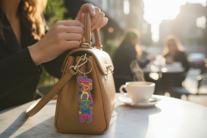 Colourful Name Keychain Jackie