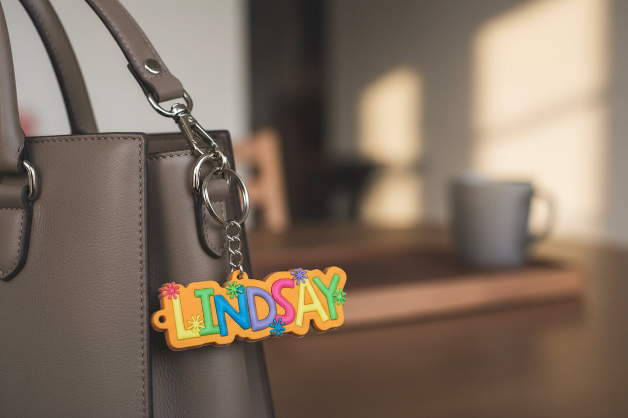 Colourful Name Keychain Lindsay (Orange)