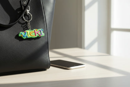Colourful Name Keychain Vicki