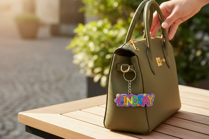 Colourful Name Keychain Lindsay (Purple)