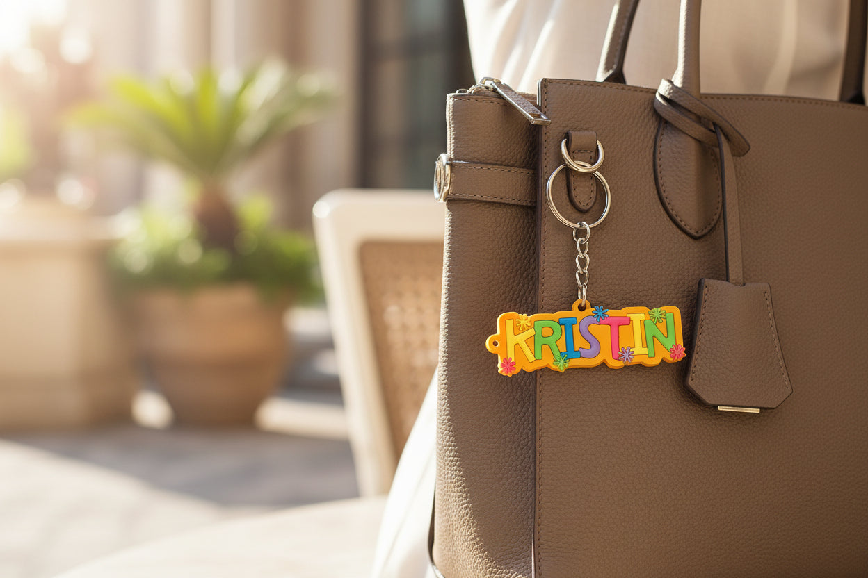 Colourful Name Keychain Kristin (Orange)