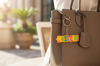Colourful Name Keychain Kristin (Orange)