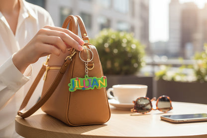 Colourful Name Keychain Jillian (Green)