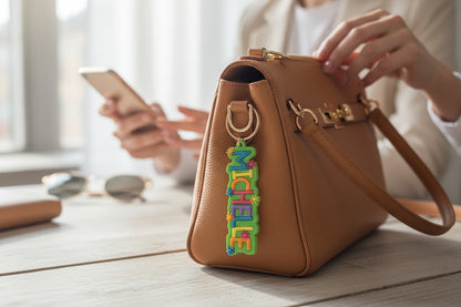 Colourful Name Keychain Michelle (Green)
