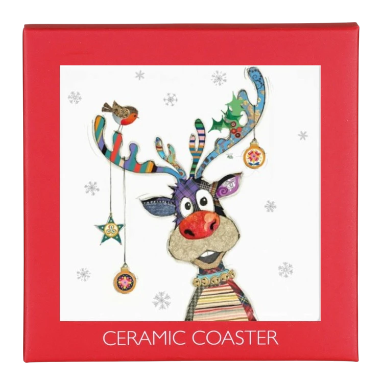 Bug Art Bauble Reindeer Coaster