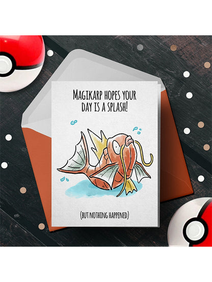 pokemon birthday greeting cards Pokémon Magikarp Birthday Card – Wild Cave Gift Shop