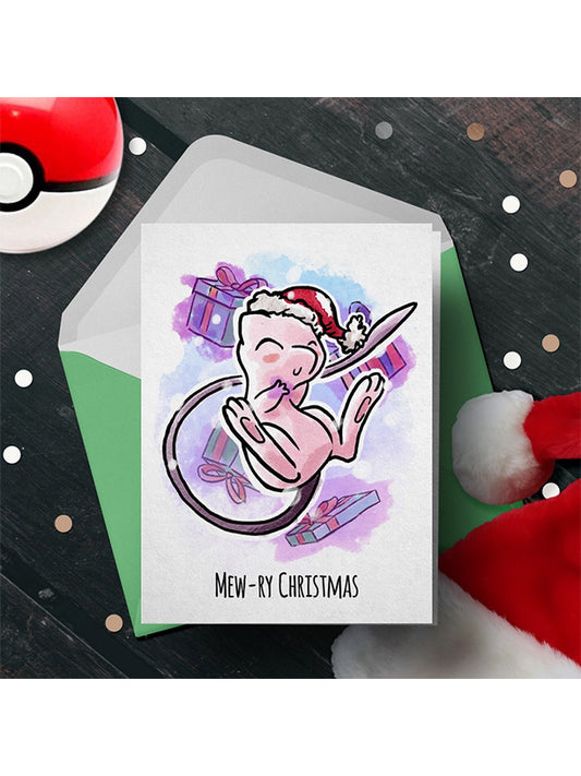 Pokémon Mew Christmas Card