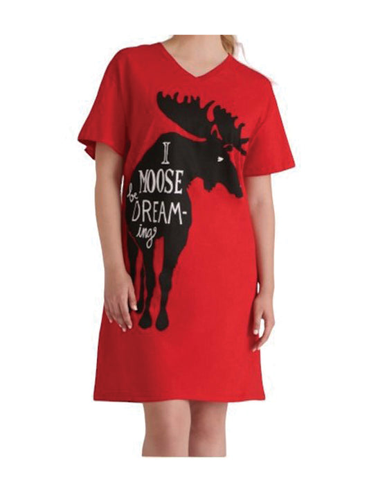 Moose Be Dreaming Ladies Sleepshirt