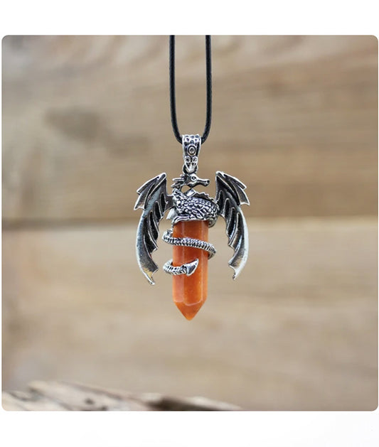 Red Jasper Dragon Necklace