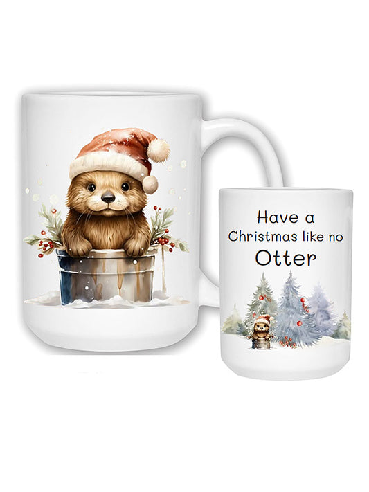 Christmas Otter Mug