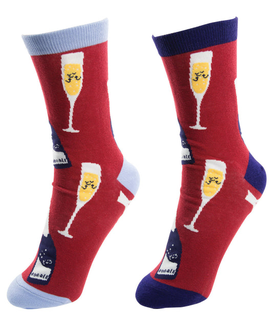 Prosecco & Raspberries Unisex Crew Socks