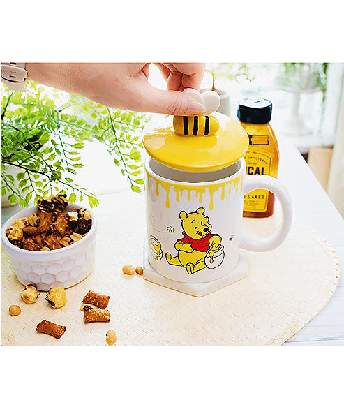 Winnie The Pooh Hunny Pot Ceramic Mug With Lid