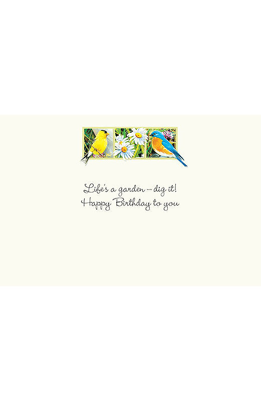 PP Birthday Card Songbird Garden