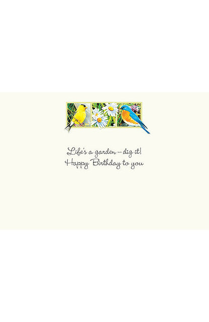 PP Birthday Card Songbird Garden