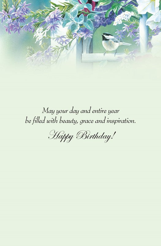 PP Birthday Card Vintage Garden