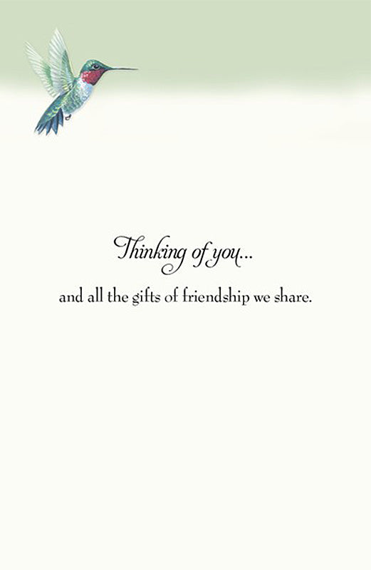 PP Think of You Card Hummingbird and Iris