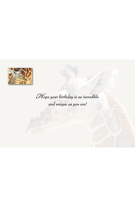 PP Birthday Card Baby Giraffe